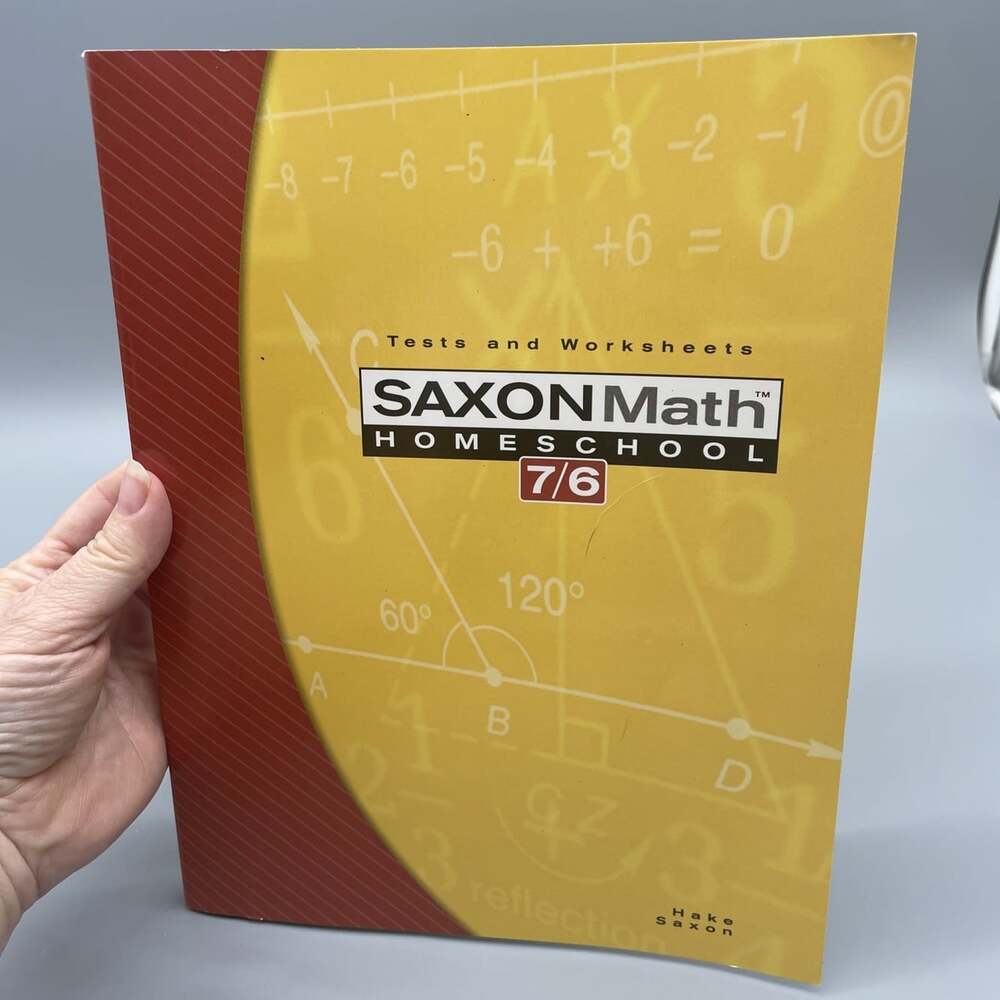 Saxon Math Homeschool 7/6: Tests and Worksheets by Hake *Cover Coming Apart